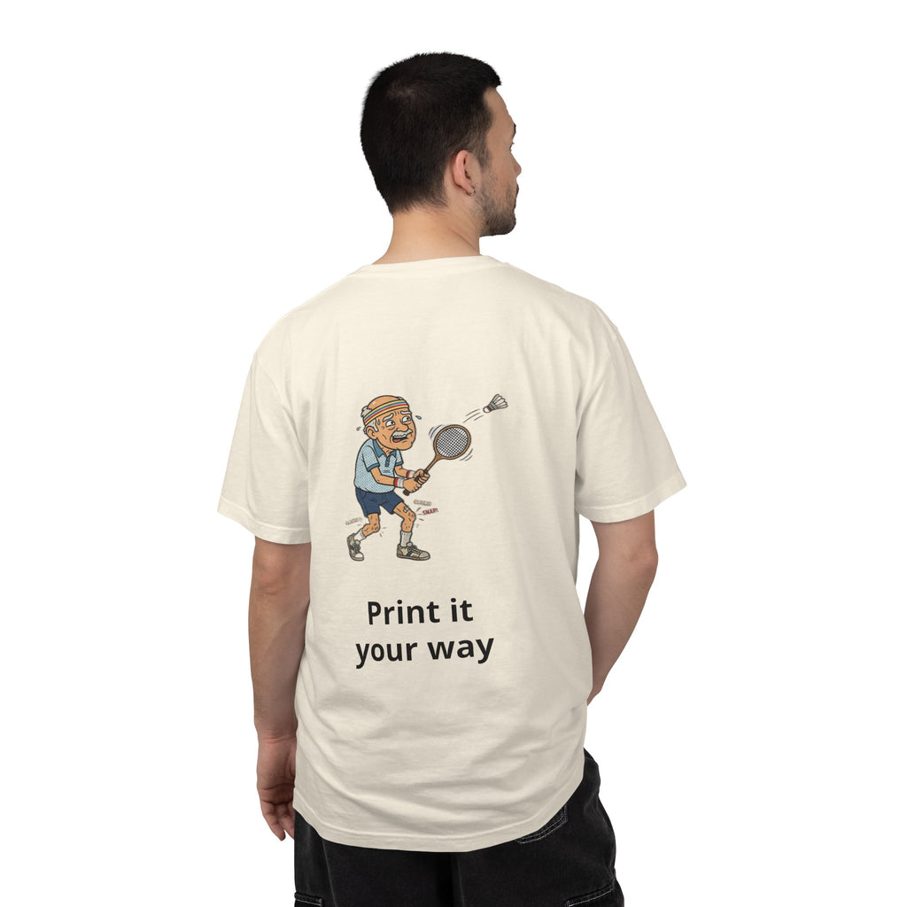Bad Script Chest T-Shirt – Casual Vintage Script Graphic Tee