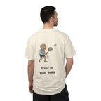 Bad Script Chest T-Shirt – Casual Vintage Script Graphic Tee
