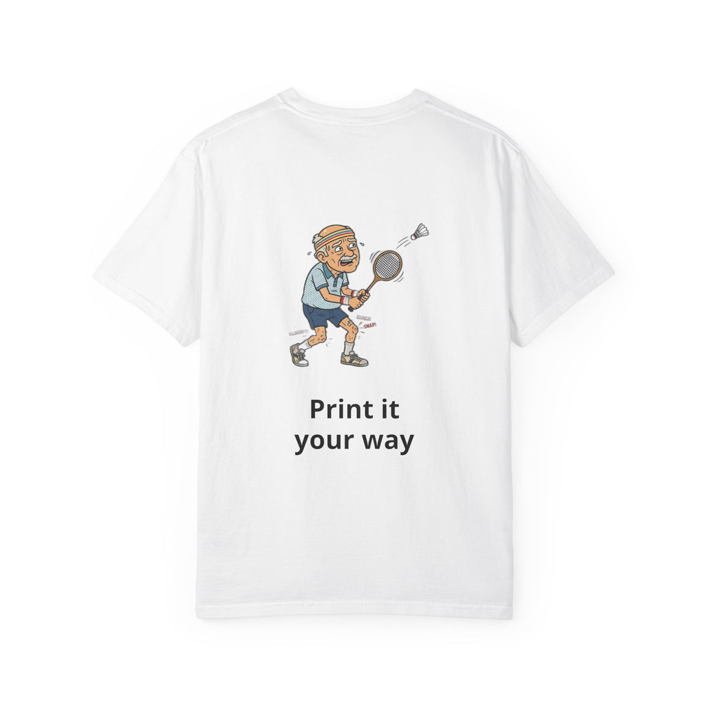 Bad Script Chest T-Shirt – Casual Vintage Script Graphic Tee
