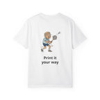 Bad Script Chest T-Shirt – Casual Vintage Script Graphic Tee