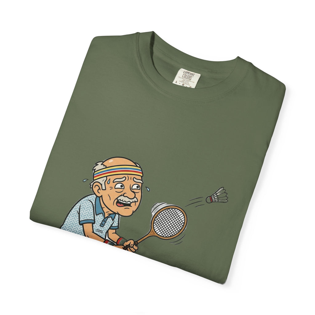 Vintage Badminton Grandpa T-Shirt — Funny Elderly Sports Tee
