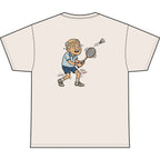Badminton Grandpa Tee — Retro Elderly Player Graphic T-Shirt