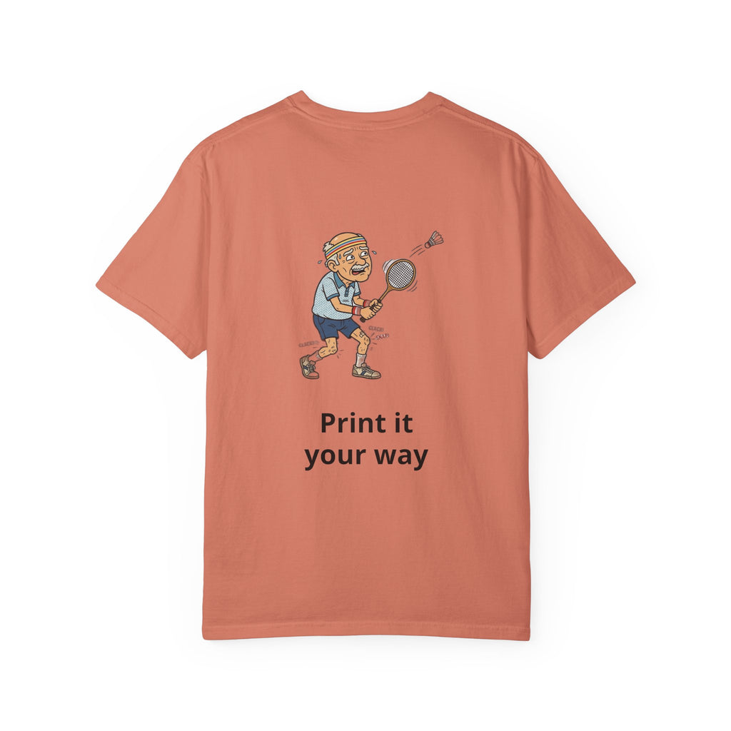 Bad Script Chest T-Shirt – Casual Vintage Script Graphic Tee