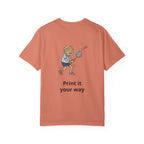Bad Script Chest T-Shirt – Casual Vintage Script Graphic Tee