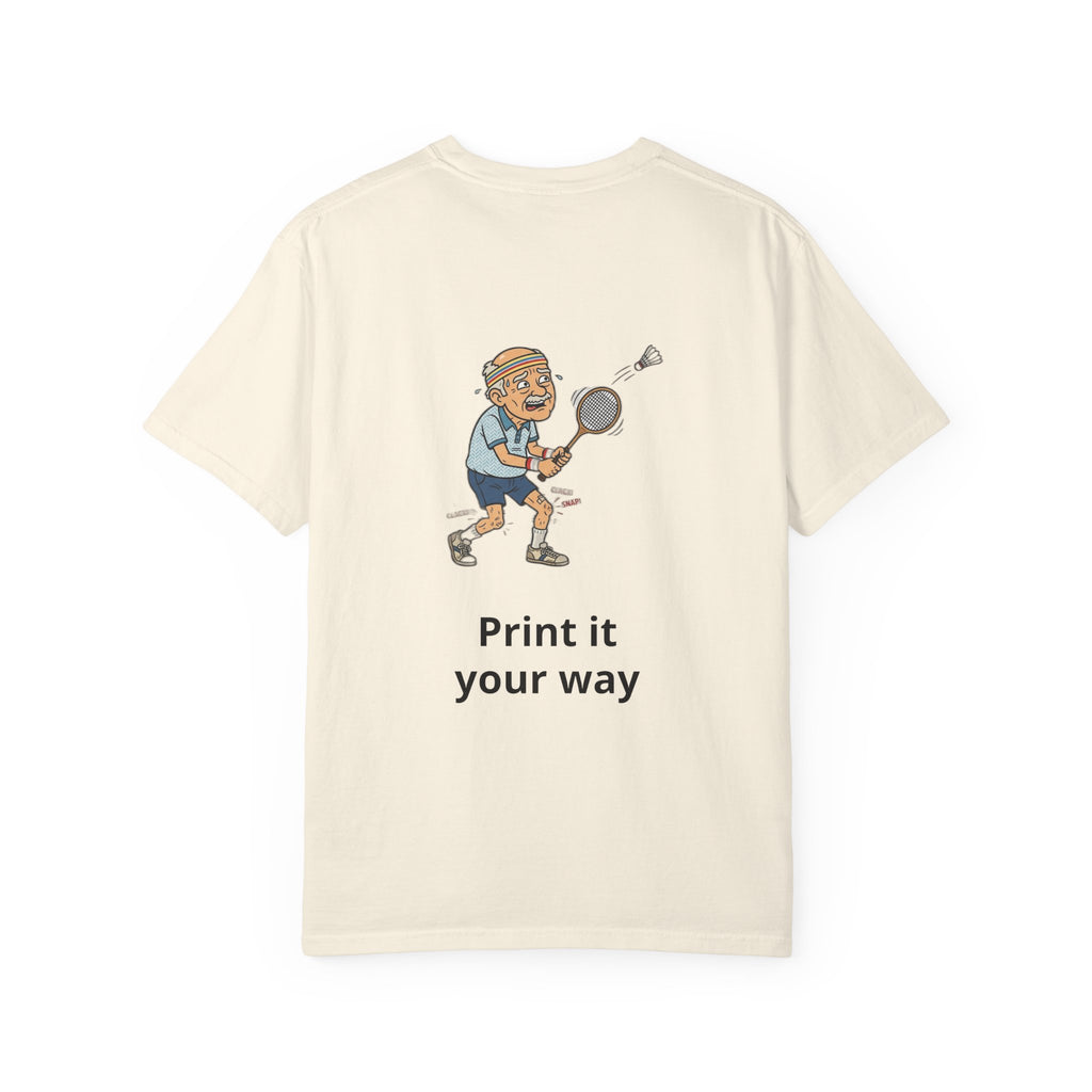Bad Script Chest T-Shirt – Casual Vintage Script Graphic Tee