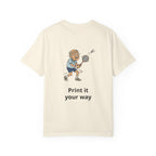 Bad Script Chest T-Shirt – Casual Vintage Script Graphic Tee