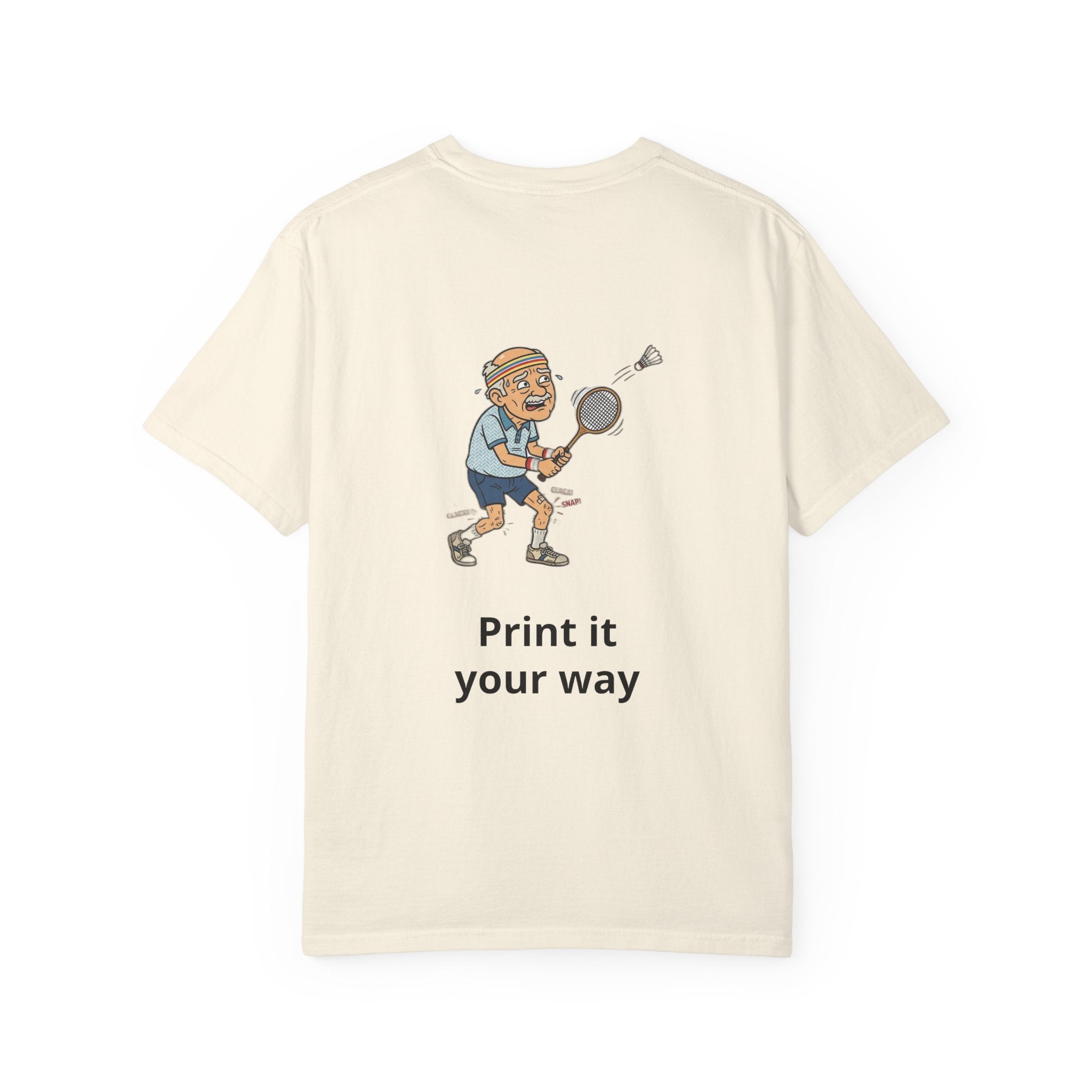 Bad Script Chest T-Shirt – Casual Vintage Script Graphic Tee
