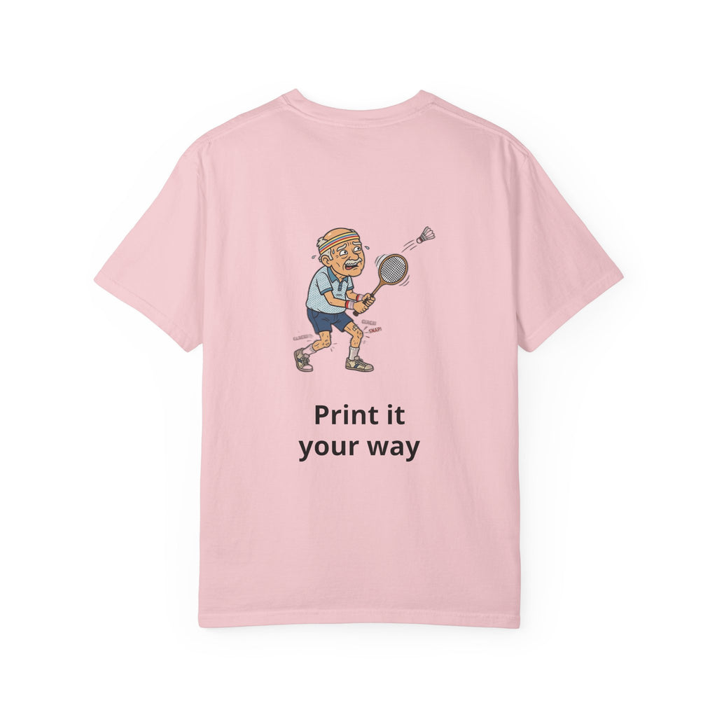 Bad Script Chest T-Shirt – Casual Vintage Script Graphic Tee