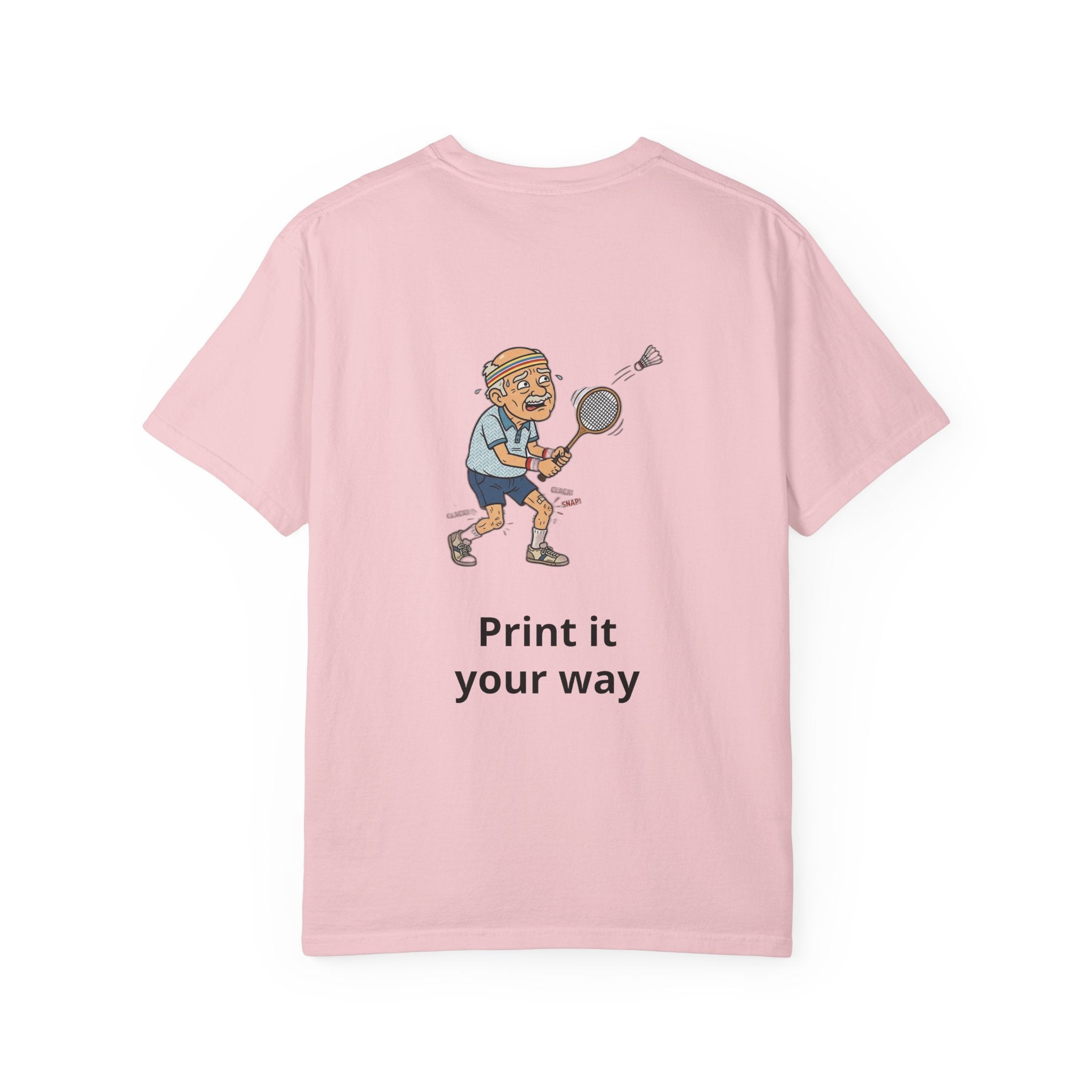 Bad Script Chest T-Shirt – Casual Vintage Script Graphic Tee