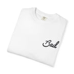 Bad Script Chest T-Shirt – Casual Vintage Script Graphic Tee