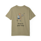 Bad Script Chest T-Shirt – Casual Vintage Script Graphic Tee