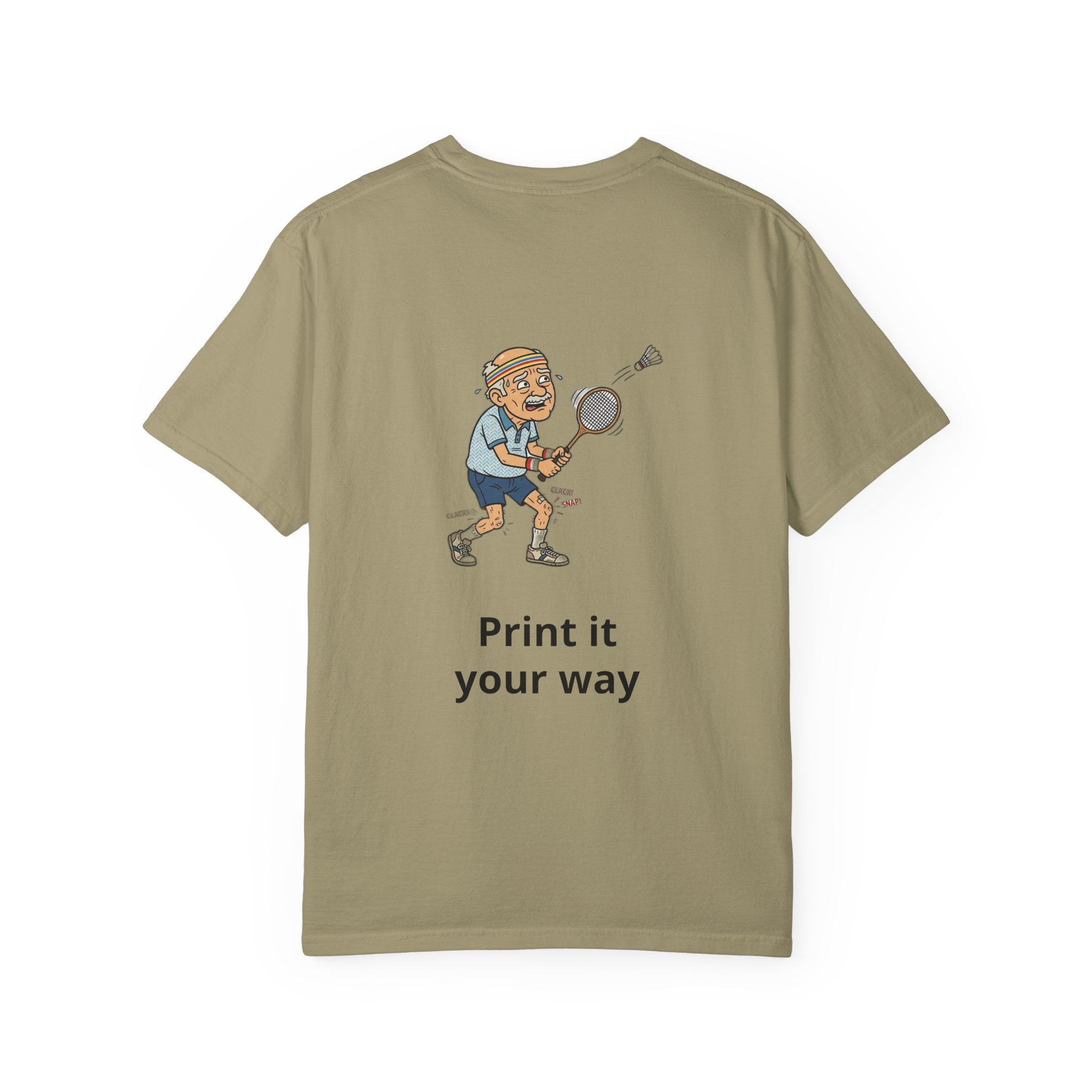 Bad Script Chest T-Shirt – Casual Vintage Script Graphic Tee