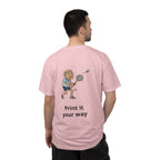 Bad Script Chest T-Shirt – Casual Vintage Script Graphic Tee