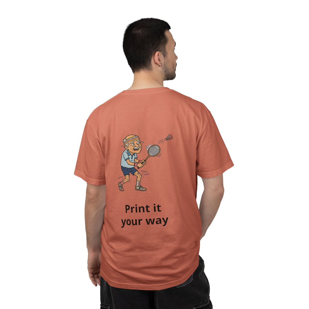 Bad Script Chest T-Shirt – Casual Vintage Script Graphic Tee