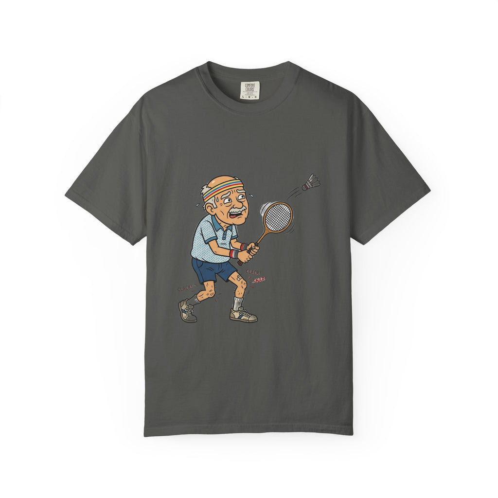 Vintage Badminton Grandpa T-Shirt — Funny Elderly Sports Tee