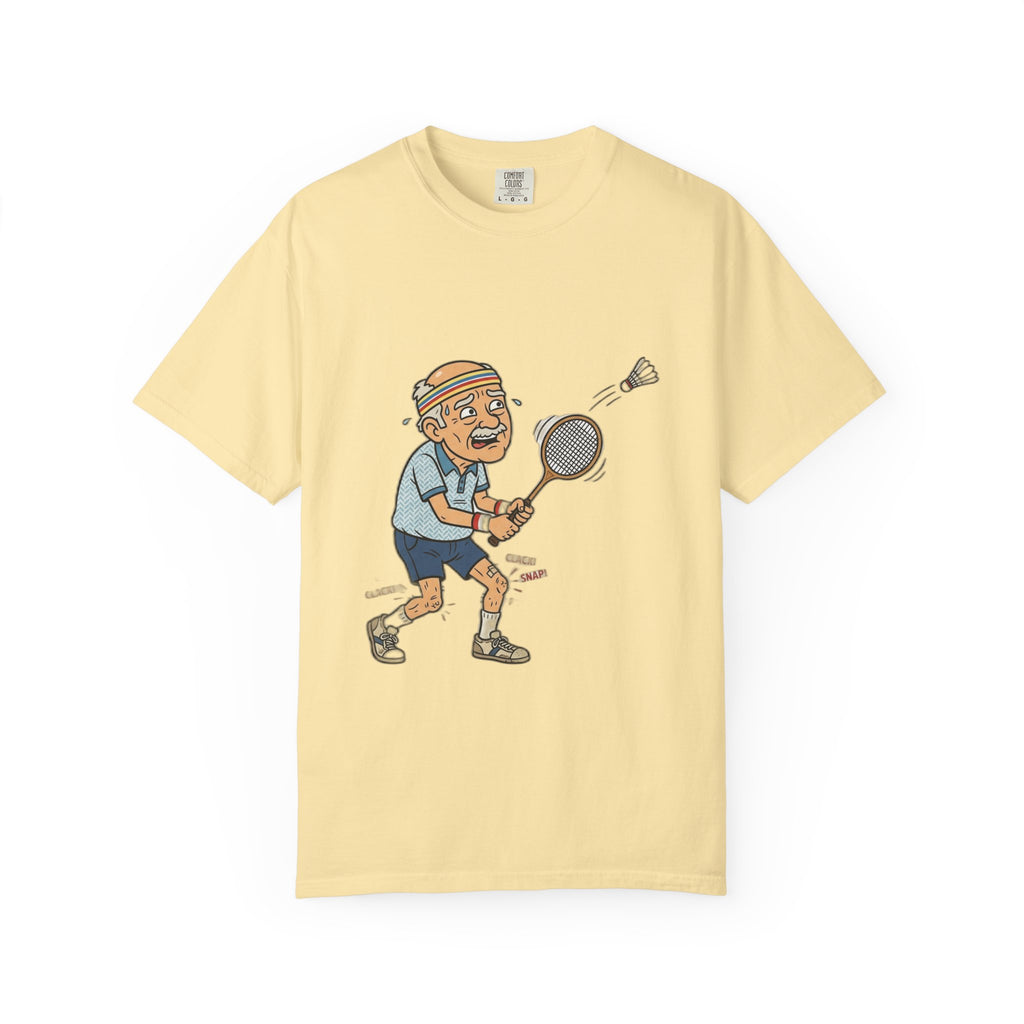 Vintage Badminton Grandpa T-Shirt — Funny Elderly Sports Tee
