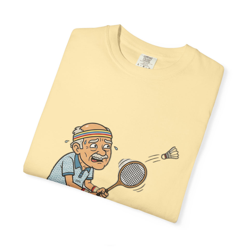 Vintage Badminton Grandpa T-Shirt — Funny Elderly Sports Tee