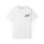 Bad Script Chest T-Shirt – Casual Vintage Script Graphic Tee