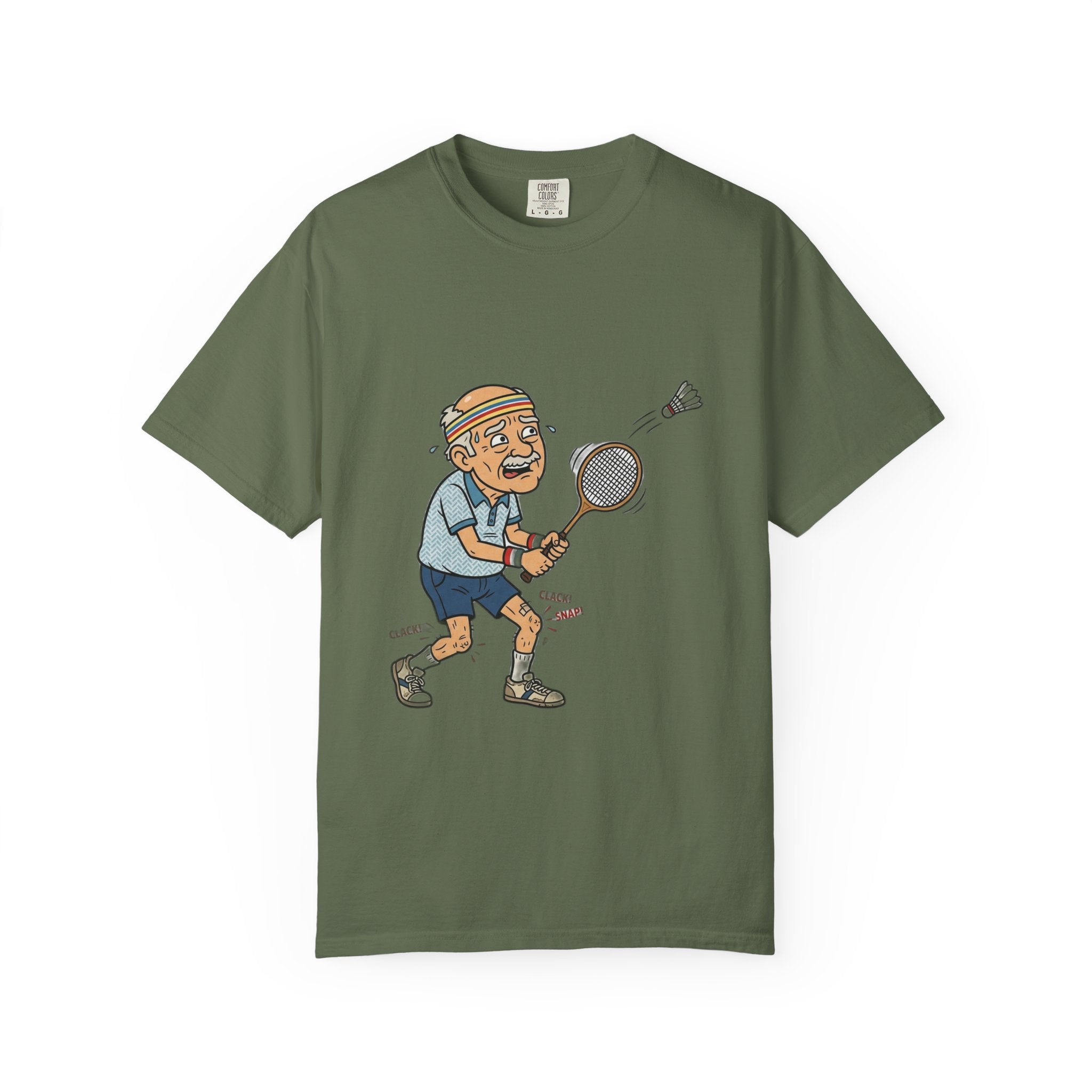 Vintage Badminton Grandpa T-Shirt — Funny Elderly Sports Tee