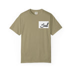 Bad Script Chest T-Shirt – Casual Vintage Script Graphic Tee